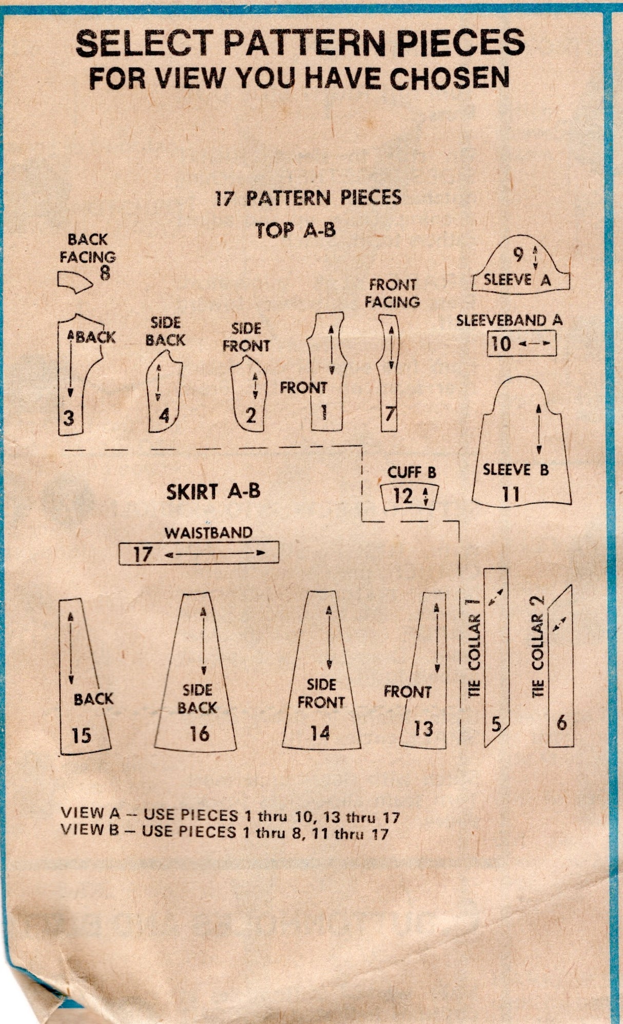 1970's McCall's Princess Line Button Up Blouse and Flared Skirt Pattern - Bust 34" - No. 4444