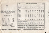 1950’s Simplicity Slim Skirt Pattern- Waist 24" - No. 4491