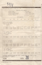 1940's Anne Adams One Piece Button Up Dress Pattern - Bust 36" - No. 4388