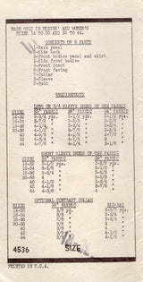 1940's Mail Order One Piece Surplice Dress Pattern - Bust 36" - No. 4536