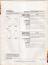 1980's Stretch & Sew Dirndl and Side Buttoned Skirts pattern - Waist 20-37" - No. 443
