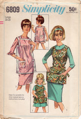 1960's Simplicity Full Cobbler Apron Pattern - Bust 38-40" - No. 6809