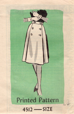 1960's Mail Order A-line Double Breasted Skirt Pattern  - Waist 28