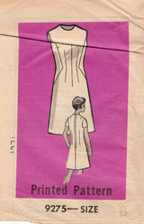 1970's Marian Martin Sheath Dress Pattern with Side Accent Panels - Bust 31.5" - No. 9275