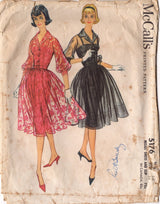 1950's McCall's Shirtwaist Dress and Slip Pattern - Bust 34" - No. 5176