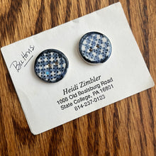 1980’s Heidi Zimbler Ceramic Buttons - Multiple Styles Available - Set of 2 - 15/16" -  on card