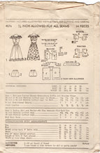 1940's Advance Play Suit Pattern with Off the Shoulder Crop Top, Blouse, Gathered Skirt and Panties - Bust 30" - No. 4576