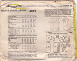1950's McCall's Shirtwaist Dress Pattern with Extended Side Fronts - Bust 36" - No. 4828
