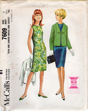1960's McCall's One Piece Dress and Boxy Jacket Pattern - Bust 30.5" - No. 7609