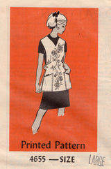 1960's Anne Adams Cobbler Apron Pattern with Rose transfer - Bust 38-40" - No. 4655