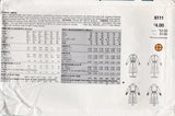 1980's Butterick Shirtwaist Button Up Dress Pattern - Bust 30.5-32.5" - No. 6111