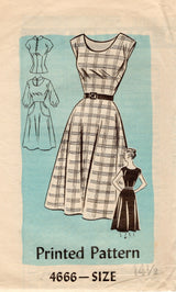 1950's Anne Adams Scoop Neckline Jumper Dress and Blouse Sleeve- Bust 35" - No. 4666