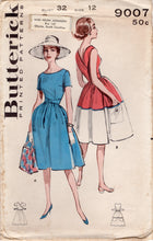 1950's Butterick Back Wrap Dress with large pockets - Bust 32" - No. 9007