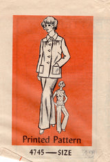 1970's Mail Order Blouse, Jacket and Pants pattern - Bust 46" - No. 4745