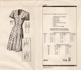 1940's Anne Adams Scallop Detail Princess Line Dress Pattern - Bust 38" - No. 4842