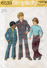 1970's Simplicity Child's Unlined Jacket and Pants Pattern - Chest 30" - No. 6539