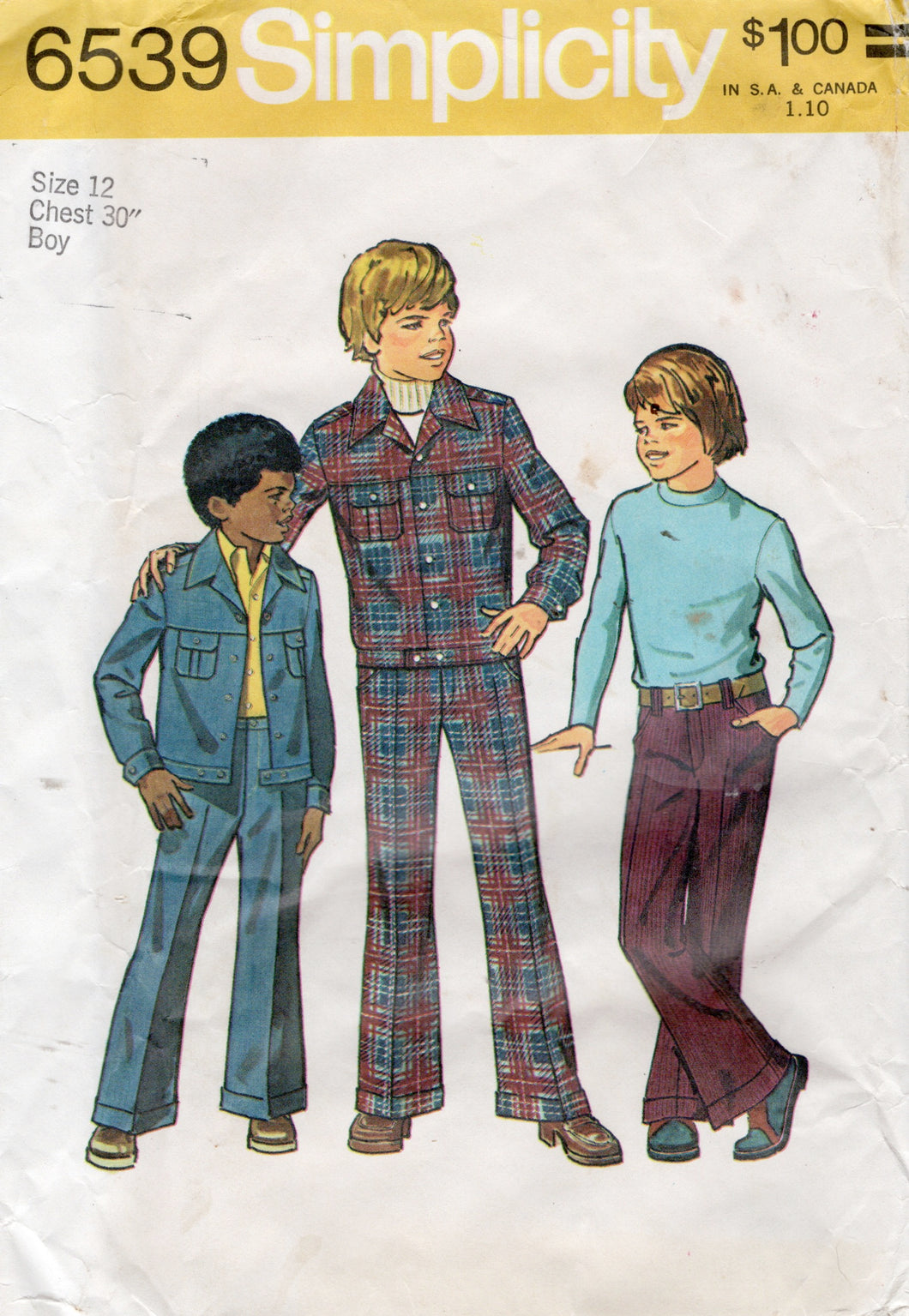 1970's Simplicity Child's Unlined Jacket and Pants Pattern - Chest 30