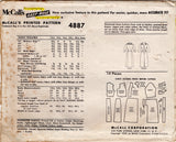 1950's McCall's Button Up Sheath Dress with Double Collar - Bust 35" - No. 4887