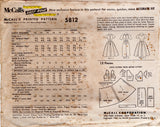 1960's McCall's One Piece Sheath or Fit and Flare Dress Pattern with Notched Neckline and Raglan Sleeves - Bust 31" - No. 5812