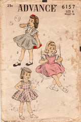 1950's Advance Child's Button Up Blouse and Suspender Skirt Pattern - Chest 26" - No. 6157