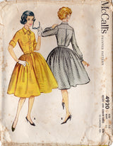 1950's McCall's Shirtwaist Dress Pattern with Back Vent - Bust 31" - No. 4920