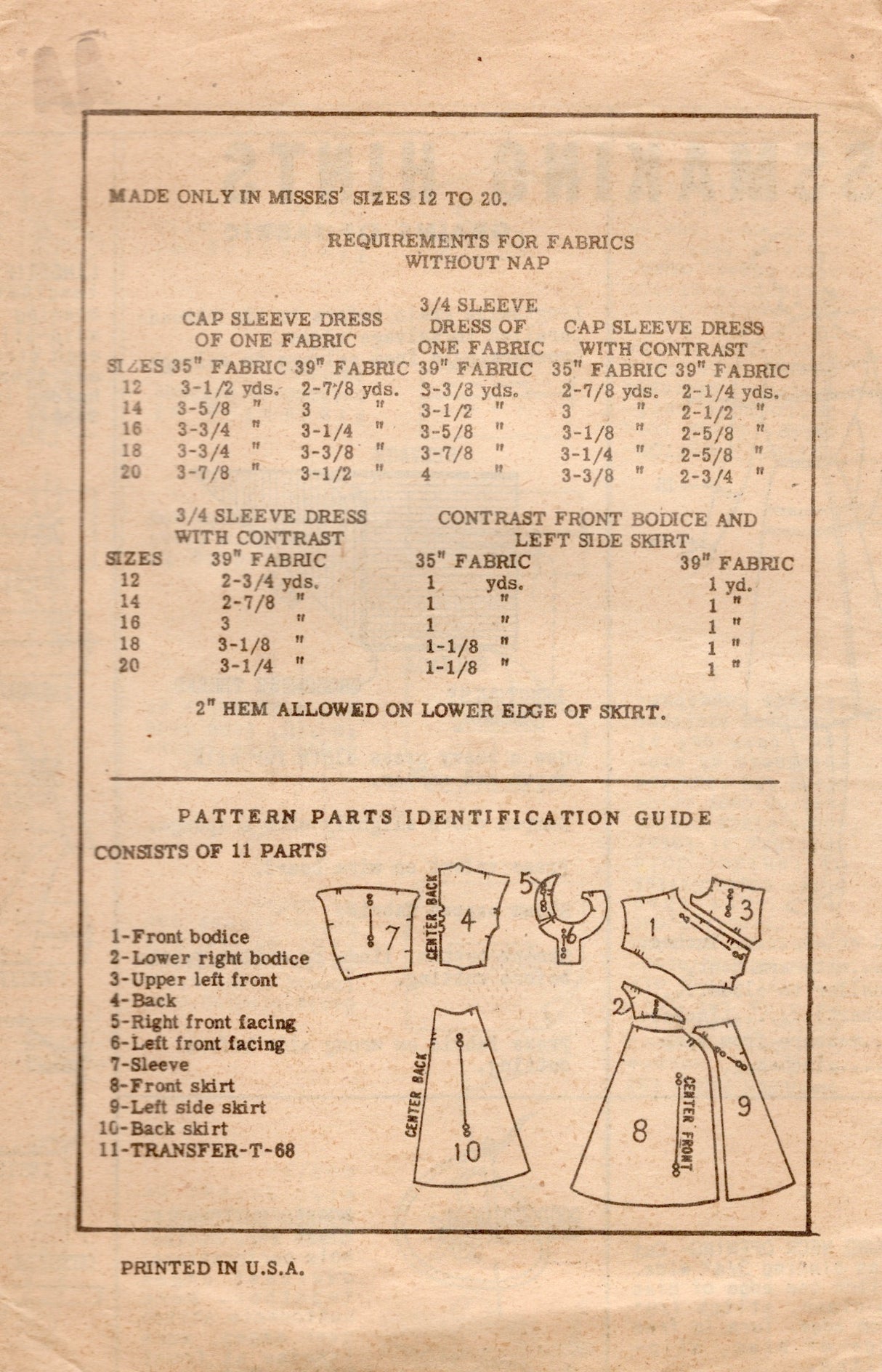 1940's Anne Adams Swing Coat Pattern - Bust 32" - No. 4945