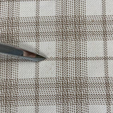 1970’s Brown and Cream Plaid Polyester Fabric