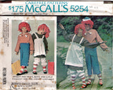 1970's McCall's Raggedy Ann and Andy Costume pattern - Chest 28.5-42" - No. 5254