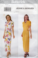 1990’s Butterick Mock-Wrap Maxi Dress Pattern - Jessica Howard - Bust 34-38" - No. 5031