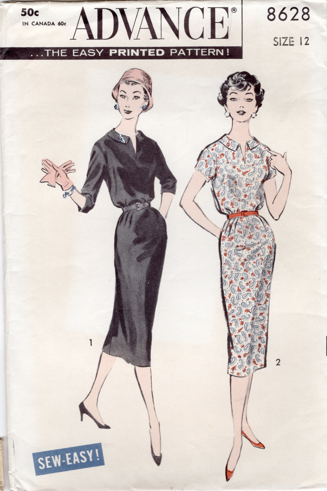 1950's Advance Easy to make Sheath Dress Pattern - Bust 32 - No. 86 –  Backroom Finds