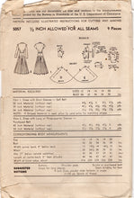 1940's Advance Shirtwaist Dress with Rolled Collar pattern - Bust 36" - No. 5057