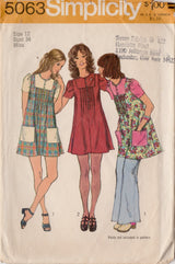 1970's Simplicity Mini Smock-Dress Pattern - Bust 34" - No. 5063