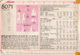 1970's Simplicity Zip Front Dress and Pullover Top Pattern - Bust 34" - No. 5071