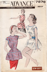 1950's Advance Full Cobbler Apron or Poncho Pattern - Bust 34-36" - No. 7878