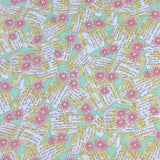 1970’s Daisy and Letters Novelty Print Fabric  - BTY (S32)