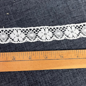 1970’s White Floral Crochet Lace - BTY