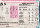 1970's Simplicity Scoop Neck Dress Pattern with attached Capelet - Bust 43" - No. 7383