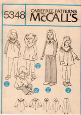 1970's McCall's Child's Dress, Top and Pants pattern  - Chest 20-23" - No. 5348