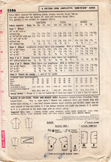 1960's Simplicity Pullover Blouse in Three Styles Pattern - Bust 34" - No. 5586