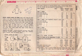 1960's Simplicity Hooded Jacket or Parka Pattern - Bust 34-36" - No. 5256