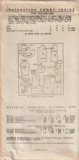 1930's New York Two-Piece Dress Pattern with Large Collar - Chest 28" & 30" - No. 521