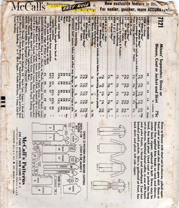 1960's McCall's One Piece Sheath Dress, Blouse, Skirt and Coat or Jacket Pattern - Bust 32" - No. 7121