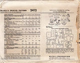 1960's McCall's Doll Clothes Wardrobe Pattern - 28-30" doll - No. 2412