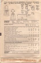 1950's Advance One Piece Drop Waist Dress with Gathered Skirt and Peter Pan Collar - Bust 32" - No. 6086