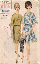 1960's Vogue Two Piece Dress and Full or Half Petticoat - Bust 36" - No. 5297