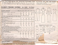 1950's McCall's Sheath Dress Pattern with Notched Neckline and Blouse pattern - Bust 31" - No. 8589