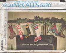 1970's McCall's Christmas Platform heel, Ballet slipper, Ice skate Boot and more stockings - UC/FF -  No. 5320