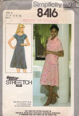 1970's Simplicity Pullover Dress and Unlined Jacket Pattern- Bust 36-40" - No. 8416