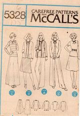 1970's McCall's Pants, Skirt, Jacket and Top pattern - Bust 30.5-34" - no. 5328