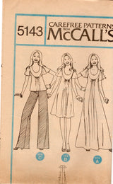 1970's McCall's Marlo's Corner Yoked dress or Top pattern - Bust 30.5-32.5" - No. 5143